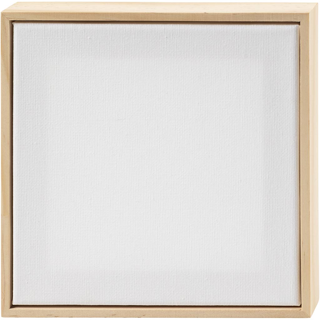 Creativ Company Keilrahmen mit Rahmen, Größe 15,8x15,8 cm, 280 g, weiß, 1 Stück