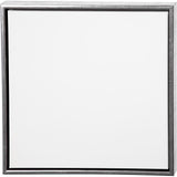 Creativ Company Leinwand mit Rahmen, Größe 50x50 cm, 360 gr, Antiksilber, Weiß, 1 Stück