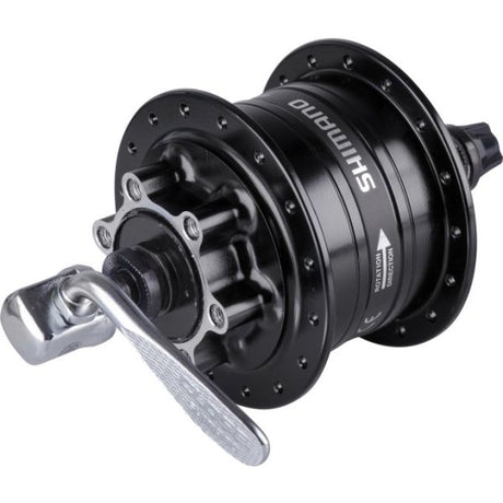 Shimano Nabendynamo 32 Loch HD-3D32 3 Watt – für 6-Loch Bremsscheibe – Schnellspanner – Schwarz