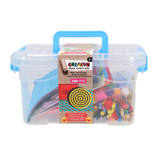 Creafun Mega-Bastelbox komplett 240 Teile 24x18x12 cm | 2 Stk