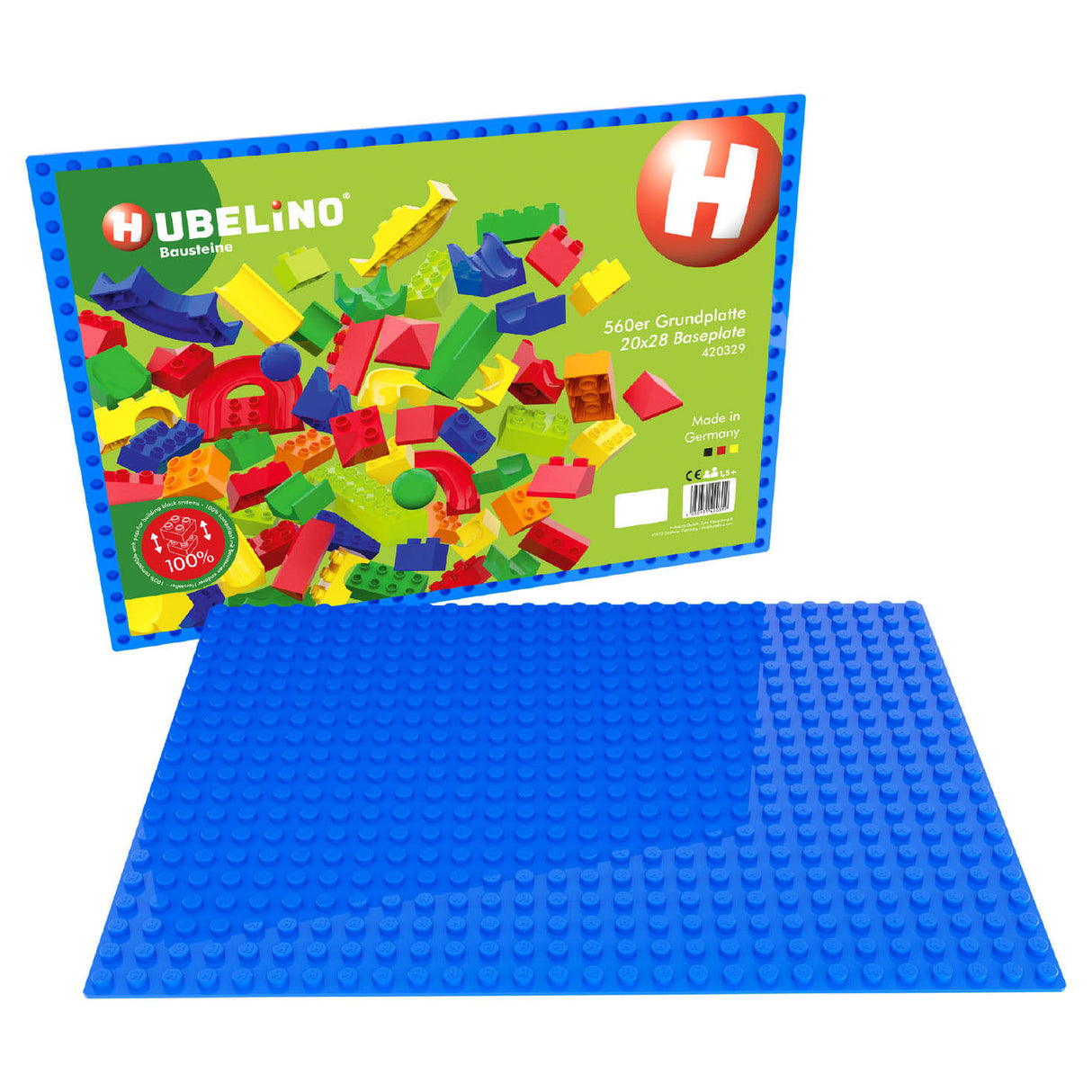 Hubelino Ground Plate Blue, 560 Studs