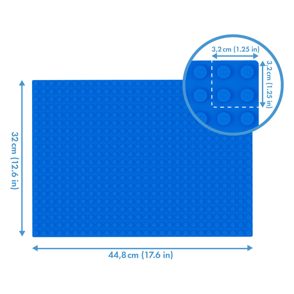 Hubelino Ground Plate Blue, 560 Studs