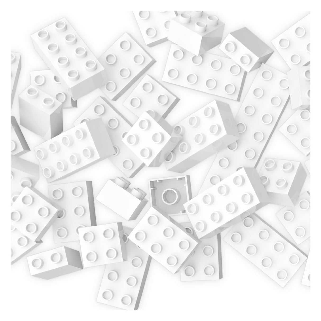 Hubelino Building Blocks White, 120dlg.