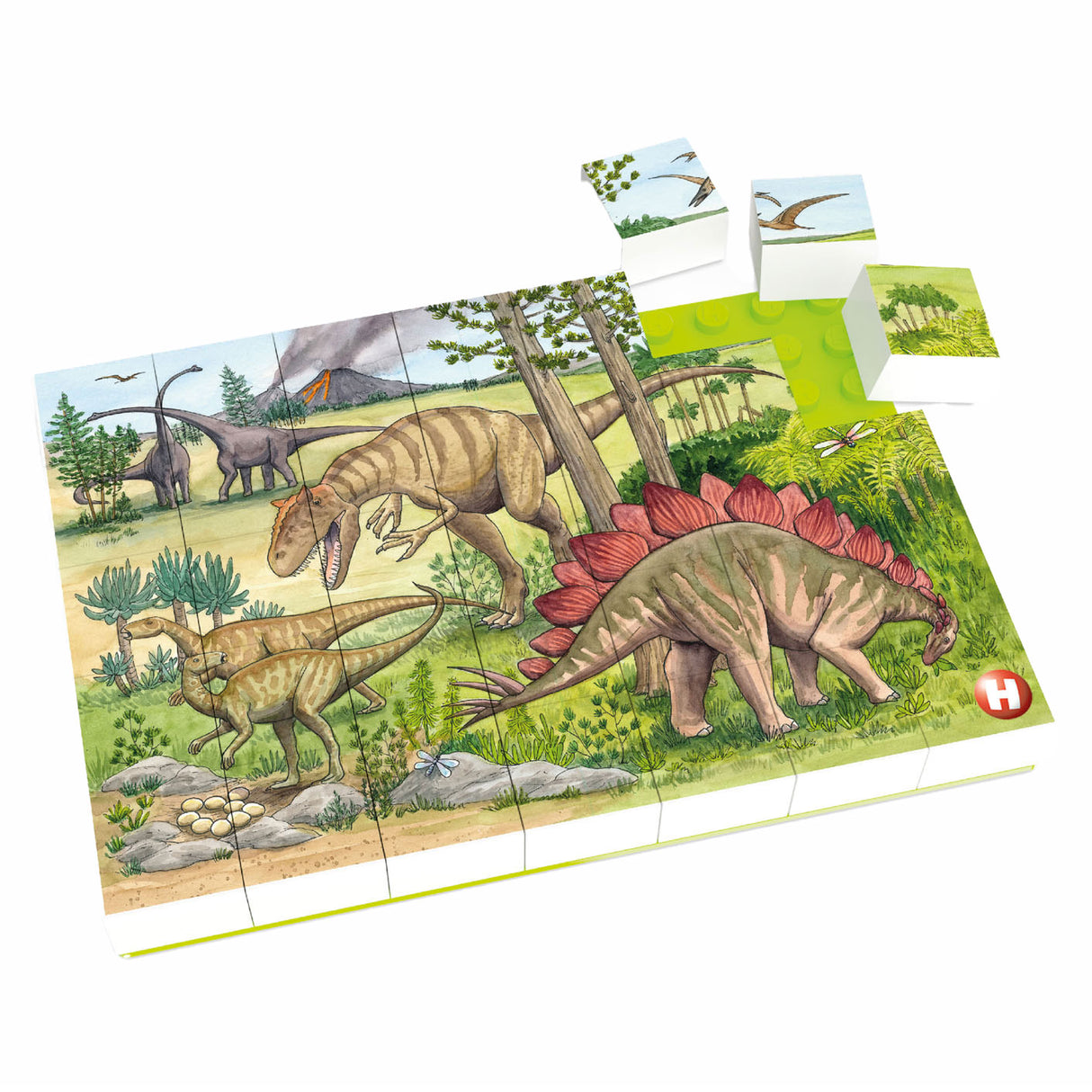 Hubelino Block Puzzle Dinosaurus World, 35e.