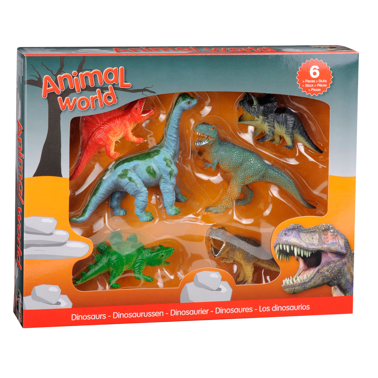 Johntoy Dinosaurier Geschenkbox, 6st.