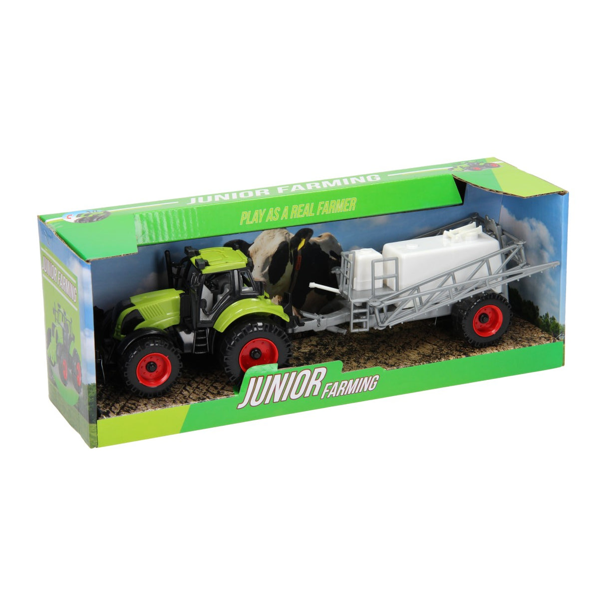 Johntoy Traktor mit Anhänger – Tonnen