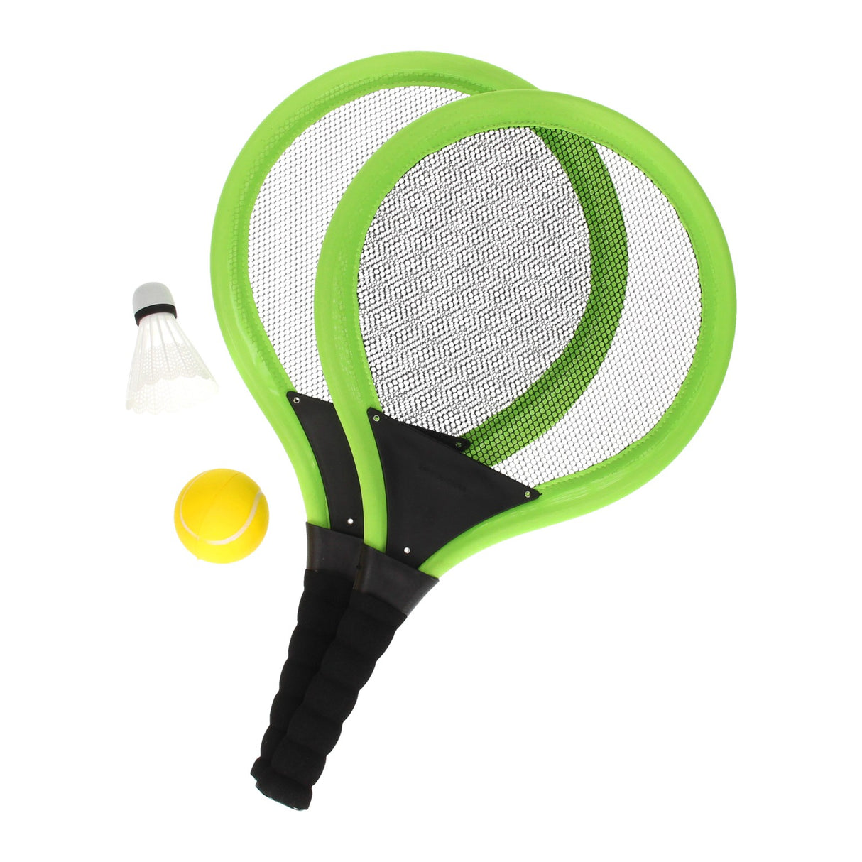 tennis set with ball and shuttle