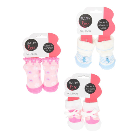 Babyrosa Puppensocken