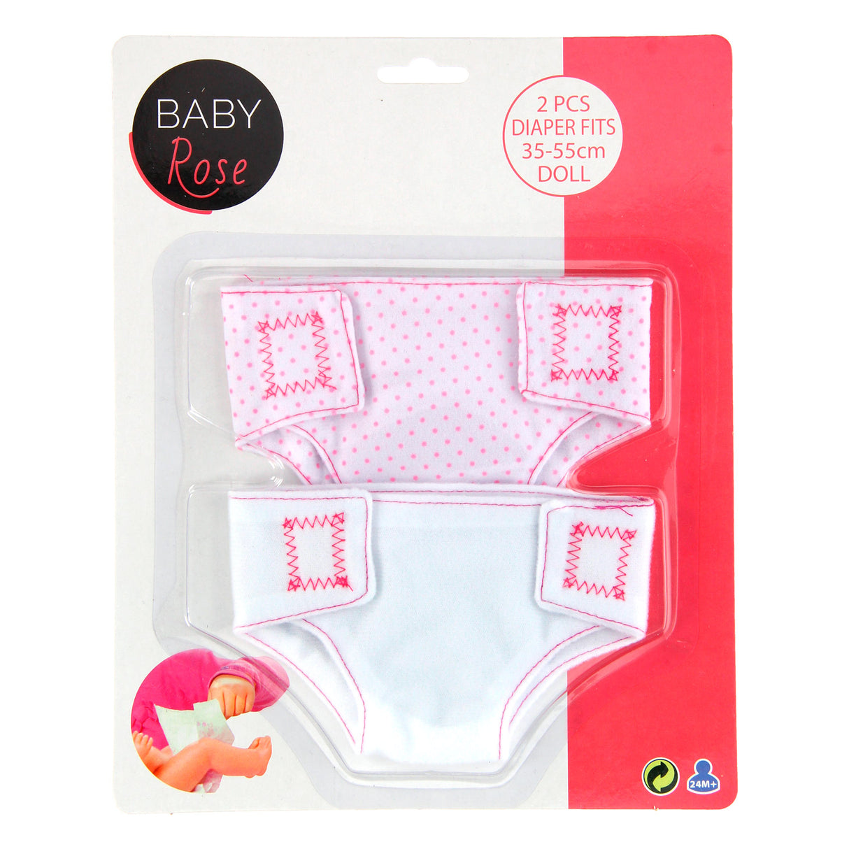 Baby rose tissu couche, 2e.