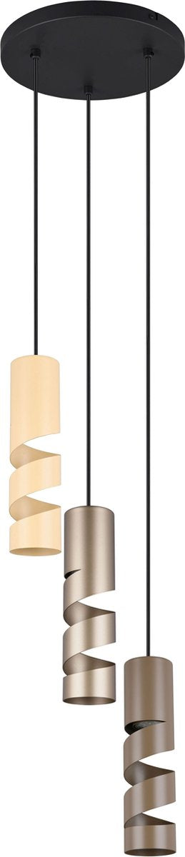 Trio stream - hanglamp - multicolour - excl. 3x gu10 4,9 w - plafondbevestiging - in hoogte verstelbaar