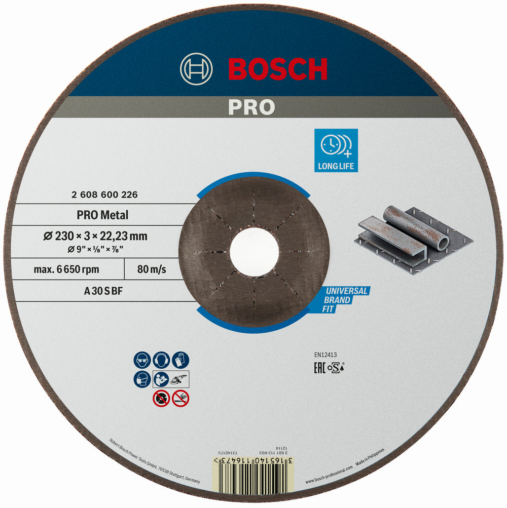 Bosch Schleifrad 230 mm gebogen
