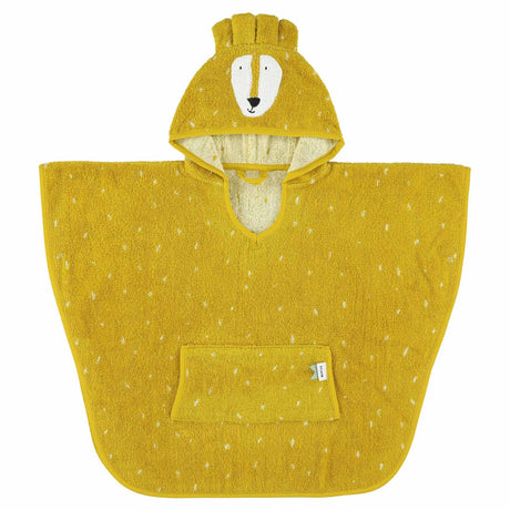 Trixie Poncho - mr. Löwe – 100 % Bio-Baumwolle – Kinder-Badeumhang mit Kapuze – mit schönen Details