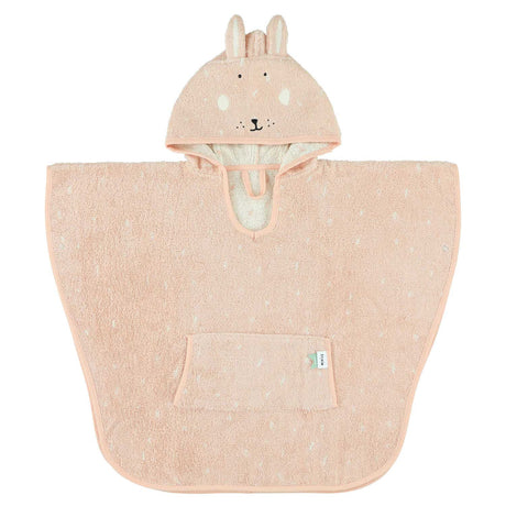 Trixie Poncho - mrs. Kaninchen – 100 % Bio-Baumwolle – Kinder-Badeumhang mit Kapuze – mit schönen Details