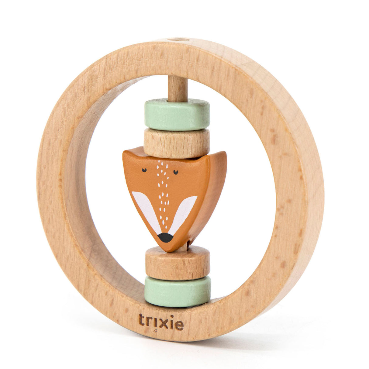 Trixie Wooden Round Rattle Mr.Fox