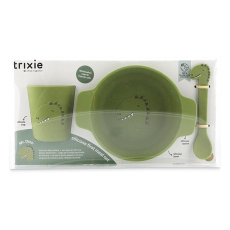 Trixie Silicon Baby Eetset - Mr. Dino
