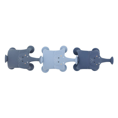 Trixie Tierspiel mit Saugnäpfen – Mrs. Elephant – 3-teiliges Badespaßset aus Silikon – Blau