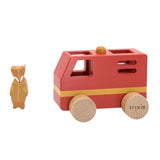 Trixie Mini-Feuerwehrauto aus Holz – Spielzeugfahrzeug aus nachhaltigem Holz – Spaß für Jungen und Mädchen – mit Mr. Fox