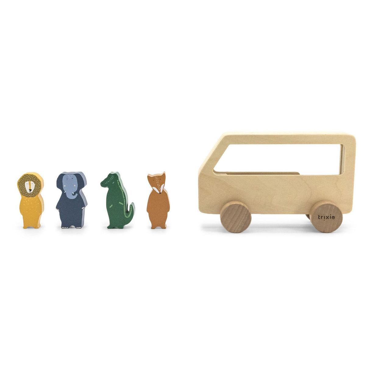 Trixie Wooden Animal Bus, 5dlg.