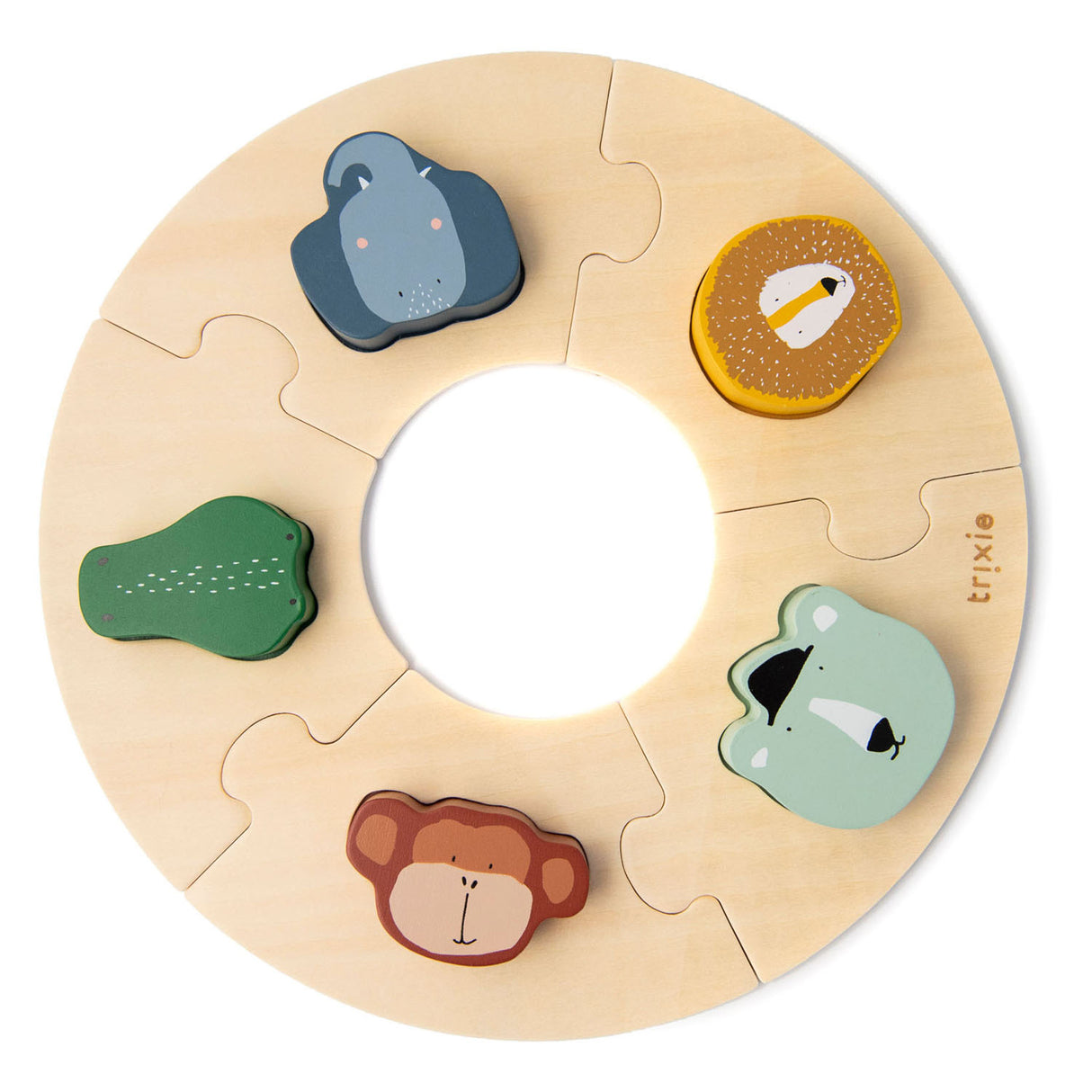 Trixie Wooden Round Puzzle Animals, 10.