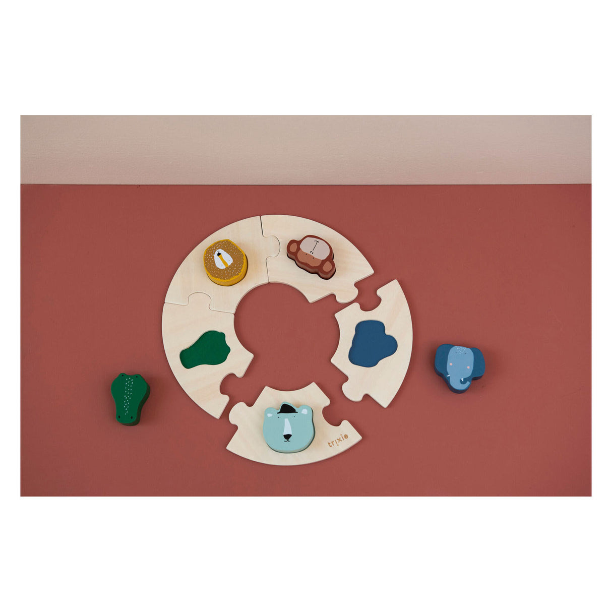 Trixie Wooden Round Puzzle Animals, 10.