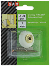 Mack 1047654 - deurstop met rubber vermessingd ø 30 mm 1 st pc | 6 stuks