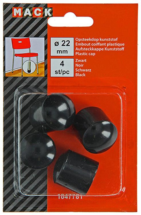 Mack 1047701 - opsteekdop kunststof zwart ø 22 mm 4 st pcs | 6 stuks