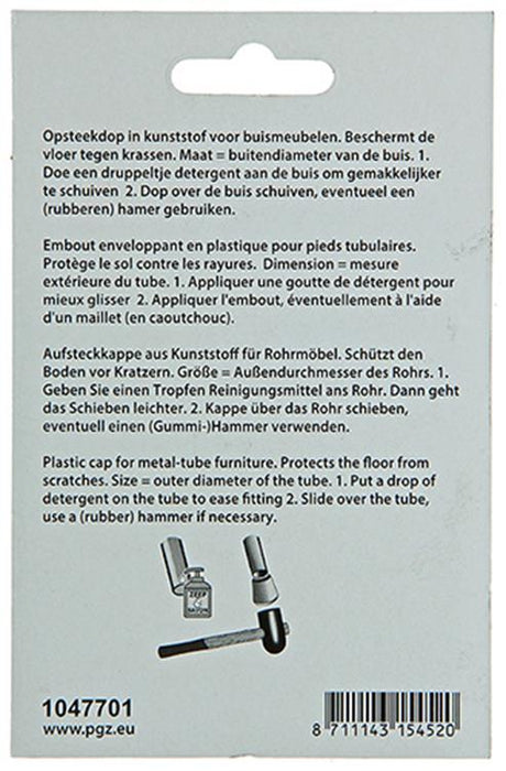 Mack 1047701 - opsteekdop kunststof zwart ø 22 mm 4 st pcs | 6 stuks