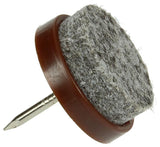 Mack 1047712 - stoelglijder met nagel vilt bruin ø 20 mm 8 st pcs | 6 stuks