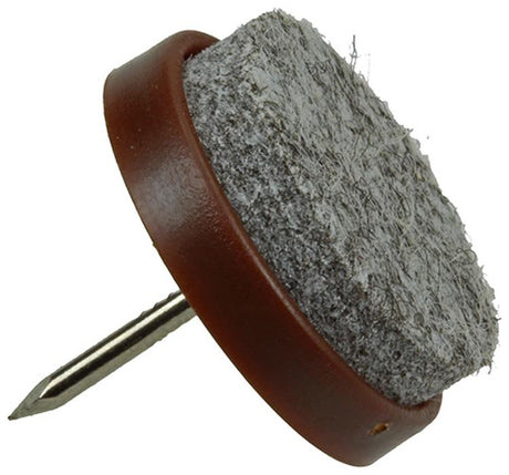 Mack 1047713 - stoelglijder met nagel vilt bruin ø 22 mm 8 st pcs | 6 stuks