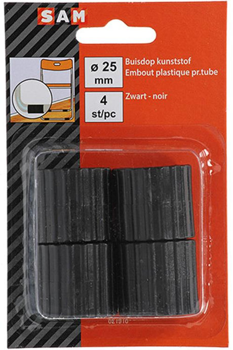 Mack 1047776 - buisdop kunststof zwart ø 25 mm 4 st pcs | 6 stuks