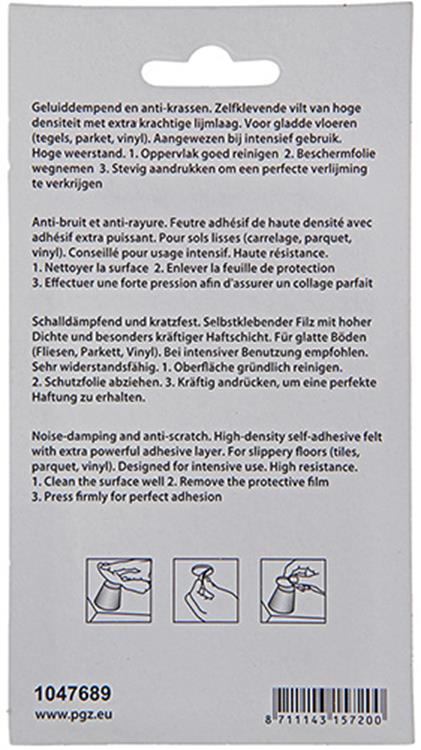 Mack 1047689 - super-vilt zelfklevend beige ø 19 mm 20 st pcs | 12 stuks