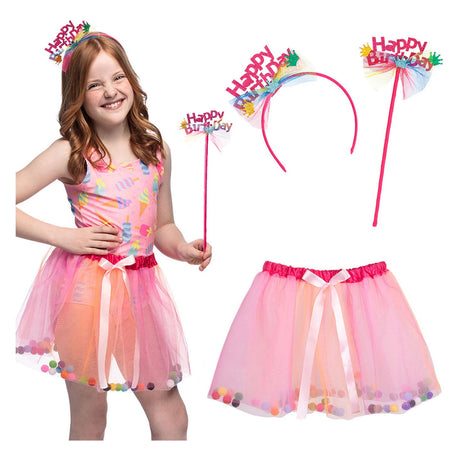 Boland Feen-Rosa-Happy-Birthday-Kostümset