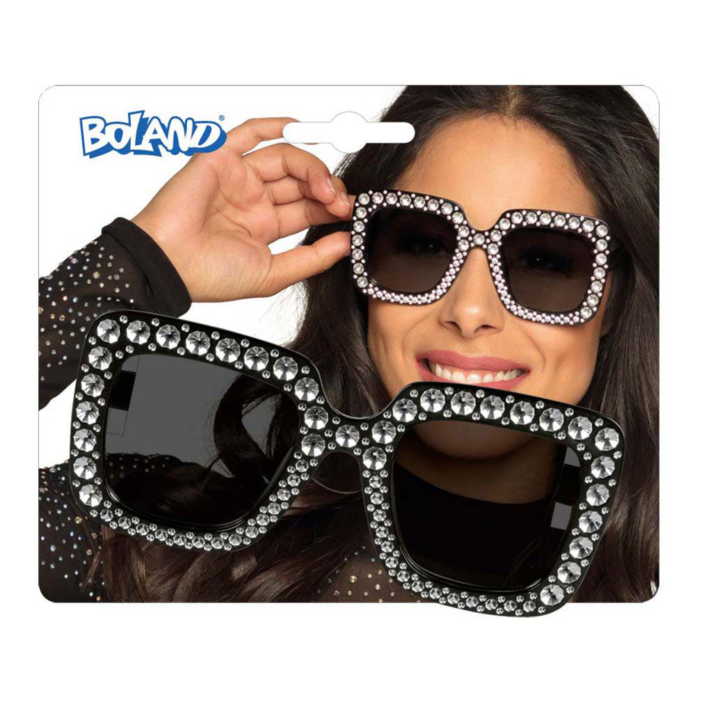 Boland Partybrille Bling Bling Schwarz