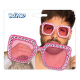 Boland Partybrille Bling Bling leuchtend rosa