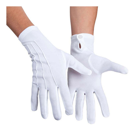 Boland Handschuhe mit Druckknopf weiß XL