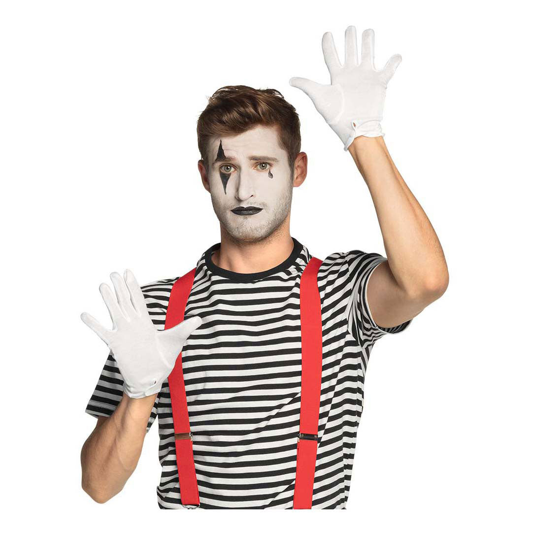 Boland Handschuhe mit Druckknopf weiß XL