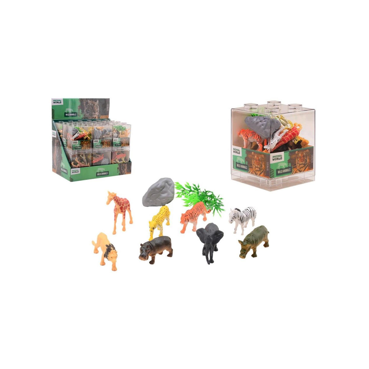 Johntoy animal world - wilde dieren set - 10dlg.