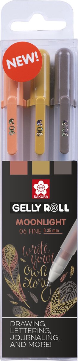 Sakura unieke collectie van 3 gelly rolls moonlight 06 nature