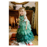 Tolles Weihnachtsbaumkleid mit Stirnband – 3–4 Jahre