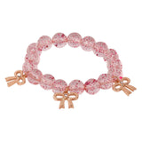 Tolles Prätendenten-Armband mit edlen Schleifen und Perlen in Rosa