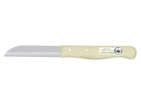 Hirte h. Schälmesser, glattes Holz, gerade, Edelstahlband, Stahlkarte à 10 Stück