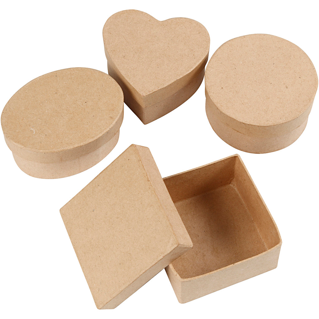 Creativ Company mittelgroße Boxen, H: 5 cm, T 10-12 cm, 4 Stück 1 Box