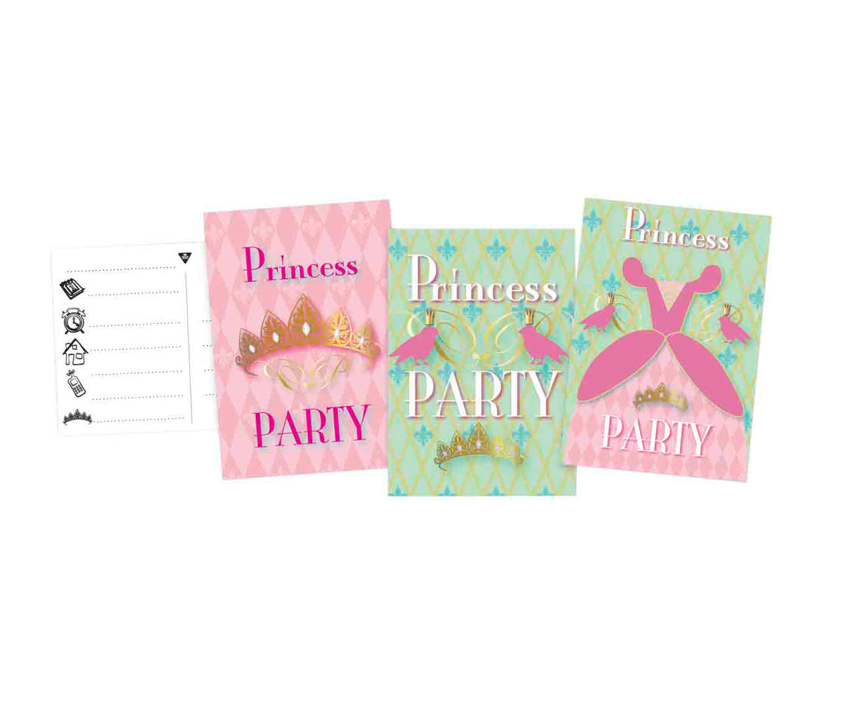 Haza Whitebeard Princess Partyeinladungen, 6 Stk.