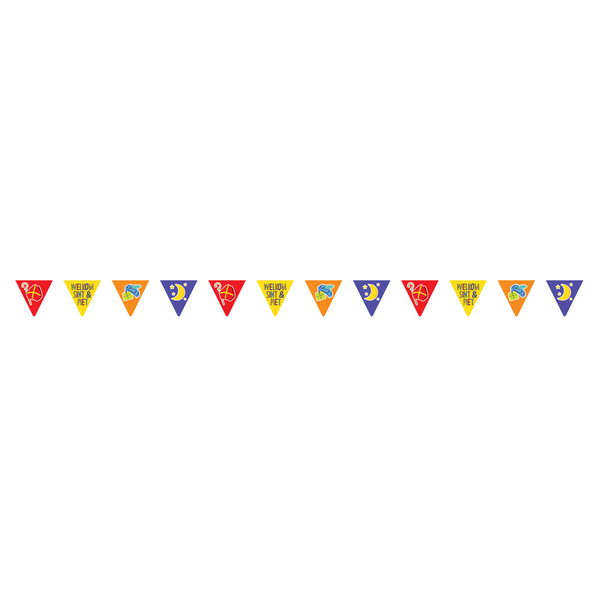 HAZA WITBAARD PAPIR FLAG LINE SINTERKLAAS, 6MTR.