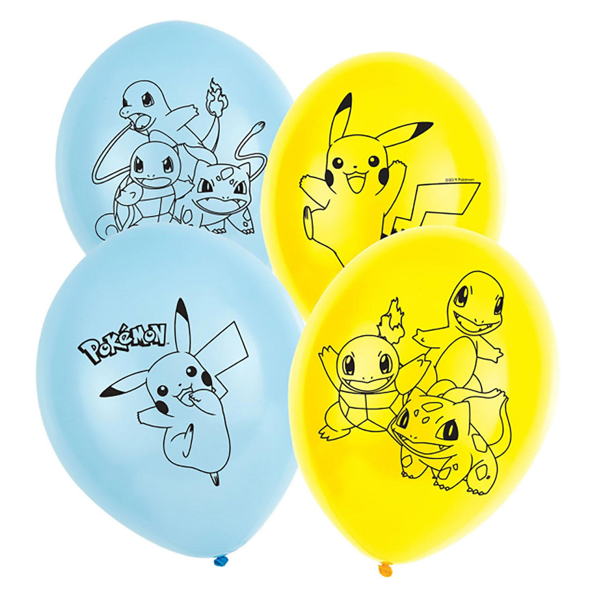 Haza Witbaard Pokemon Ballons, 6st.