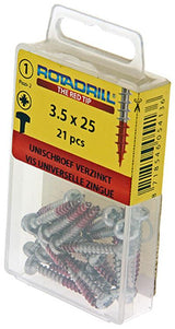Rotadrill 1039843 - universeelschroef ck pzd vz 3.5x25mm (21) | 6 stuks