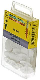 Rotadrill 1039842 - afdekkapje t30 wit | 6 stuks