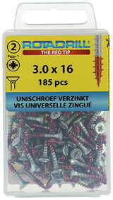 Rotadrill 1039791 - universeelschroef vk pzd vz 3.0x16mm (185) | 6 stuks