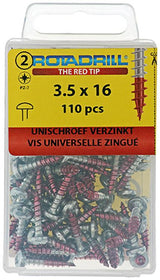 Rotadrill 1039826 - universeelschroef ck pzd vz 3.5x16mm (110) | 6 stuks