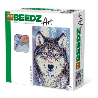 Ses beedz Kunst: Eisen auf Perlen Wolf | 2 Stk